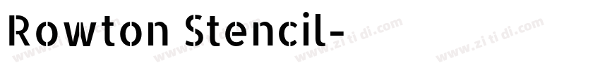 Rowton Stencil字体转换